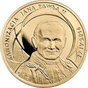 Poland 2 Zlote Canonization of John Paul II 2014 MW Y# 919 KANONIZACJA JANA PAWŁA II 27 IV 2014 coin reverse Poland 2 Zlote Canonization of John Paul II 2014 MW Y# 919 KANONIZACJA JANA PAWŁA II 27 IV 2014 coin reverse