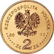 Poland 2 Zlote Krakow. Skalka 2011 MW Y# 805 RZECZPOSPOLITA POLSKA 20 11 MW ZŁ 2 ZŁ coin obverse Poland 2 Zlote Krakow. Skalka 2011 MW Y# 805 RZECZPOSPOLITA POLSKA 20 11 MW ZŁ 2 ZŁ coin obverse