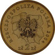 Poland 2 Zlote Opole Voivodeship 2004 MW Y# 607 RZECZPOSPOLITA POLSKA 2004 MW ZŁ 2 ZŁ coin obverse Poland 2 Zlote Opole Voivodeship 2004 MW Y# 607 RZECZPOSPOLITA POLSKA 2004 MW ZŁ 2 ZŁ coin obverse