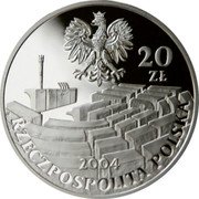 Poland 20 Zlotych 15 Years of the Senate of the Republic of Poland 2004 MW Proof Y# 504 20 ZŁ MW 2004 RZECZPOSPOLITA POLSKA coin obverse Poland 20 Zlotych 15 Years of the Senate of the Republic of Poland 2004 MW Proof Y# 504 20 ZŁ MW 2004 RZECZPOSPOLITA POLSKA coin obverse