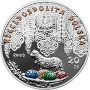 Poland 20 Zlotych Wet Monday 2003 MW Proof Y# 452 RZECZPOSPOLITA POLSKA MW 2003 20 ZŁ coin obverse Poland 20 Zlotych Wet Monday 2003 MW Proof Y# 452 RZECZPOSPOLITA POLSKA MW 2003 20 ZŁ coin obverse