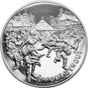 Poland 20 Zlotych Wet Monday 2003 MW Proof Y# 452 ŚMIGUS DYNGUS coin reverse Poland 20 Zlotych Wet Monday 2003 MW Proof Y# 452 ŚMIGUS DYNGUS coin reverse