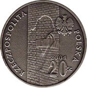 Poland 20 Zlotych In Memory of Victims in Lodz Ghetto 2004 MW Matte Y# 498 RZECZPOSPOLITA POLSKA MW 2004 20ZŁ coin obverse Poland 20 Zlotych In Memory of Victims in Lodz Ghetto 2004 MW Matte Y# 498 RZECZPOSPOLITA POLSKA MW 2004 20ZŁ coin obverse