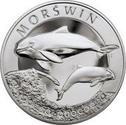 Poland 20 Zlotych Porpoise 2004 MW Proof Y# 515 MORSWIN PHOCOENA PHOCOENA coin reverse Poland 20 Zlotych Porpoise 2004 MW Proof Y# 515 MORSWIN PHOCOENA PHOCOENA coin reverse