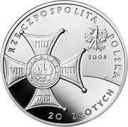 Poland 20 Zlotych 90th Anniversary of Regaining Freedom 2008 MW Proof Y# 651 RZECZPOSPOLITA POLSKA 2008 20 ZŁOTYCH MW MILI TARI VIR TUTI coin obverse Poland 20 Zlotych 90th Anniversary of Regaining Freedom 2008 MW Proof Y# 651 RZECZPOSPOLITA POLSKA 2008 20 ZŁOTYCH MW MILI TARI VIR TUTI coin obverse