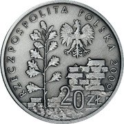 Poland 20 Zlotych 65th Anniversary of the Liquidation of the Lodz Ghetto 2009 MW Y# 693 RZECZPOSPOLITA POLSKA 2009 MW 20 ZŁ coin obverse Poland 20 Zlotych 65th Anniversary of the Liquidation of the Lodz Ghetto 2009 MW Y# 693 RZECZPOSPOLITA POLSKA 2009 MW 20 ZŁ coin obverse