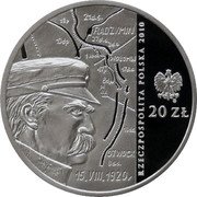 Poland 20 Zlotych 90th Anniversary of Battle of Warsaw 2010 MW Proof Y# 736 RZECZPOSPOLITA POLSKA 2010 MW 20 ZŁ coin obverse Poland 20 Zlotych 90th Anniversary of Battle of Warsaw 2010 MW Proof Y# 736 RZECZPOSPOLITA POLSKA 2010 MW 20 ZŁ coin obverse