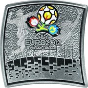 Poland 20 Zlotych European Football Championship 2012 MW Proof Y# 829 UEFA TM EURO 2012 POLAND-UKRAINE coin reverse Poland 20 Zlotych European Football Championship 2012 MW Proof Y# 829 UEFA TM EURO 2012 POLAND-UKRAINE coin reverse