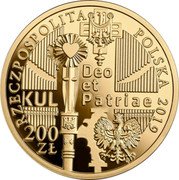 Poland 200 Zlotych 100th Anniversary of the Catholic University of Lublin 2019 MW Proof RZECZPOSPOLITA POLSKA 2019 DEO ET PATRIAE KUL 200 ZŁ MW coin obverse