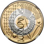 Poland 200 Zlotych Millennium 2000 Proof Y# 375 ROK 2000 coin reverse