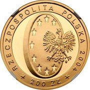 Poland 200 Zlotych Poland's Accession to the European Union 2004 MW Proof Y# 483 RZECZPOSPOLITA POSLKA 2004 200 ZŁ MW coin obverse Poland 200 Zlotych Poland's Accession to the European Union 2004 MW Proof Y# 483 RZECZPOSPOLITA POSLKA 2004 200 ZŁ MW coin obverse