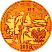 Poland 200 Zlotych Boleslaw Prus 2012 MW Proof Y# 840 RZECZPOSPOLITA POLSKA 2012 MW 200 ZŁ coin obverse Poland 200 Zlotych Boleslaw Prus 2012 MW Proof Y# 840 RZECZPOSPOLITA POLSKA 2012 MW 200 ZŁ coin obverse