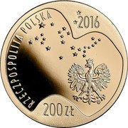 Poland 200 Zlotych Polish Olympic Team in Rio de Janeiro 2016 MW Proof Y# 968 RZECZPOSPOLITA POLSKA 2016 MW 200 ZŁ coin obverse