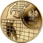 Poland 200 Zlotych (Polish Olympic Team. Tokyo 2020) 200 ZŁ 2021 RZECZPOSPOLITA POLSKA TOKIO coin obverse