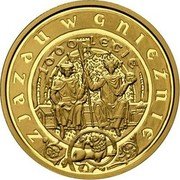 Poland 200 Zlotych The 1000th Anniversary of the Convention in Gniezno 2000 Proof Y# 386 ZJAZDU W GNIEŻNIE 1000 LECIE coin reverse