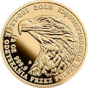Poland 200 Zlotych White-tailed Eagle 2018 MW 2018 DS 1/2 OZ 9999 AU 100-LECIE ODZYSKANIA PRZEZ POLSKĘ NIEPODLEGŁOŚCI coin reverse Poland 200 Zlotych White-tailed Eagle 2018 MW 2018 DS 1/2 OZ 9999 AU 100-LECIE ODZYSKANIA PRZEZ POLSKĘ NIEPODLEGŁOŚCI coin reverse