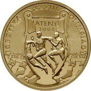 Poland 200 Zlotych XXVIIIth Olympic Games in Athens 2004 MW Proof Y# 519 IGRZYSKA XXVIII OLIMPIADY ATENY 2004 coin reverse Poland 200 Zlotych XXVIIIth Olympic Games in Athens 2004 MW Proof Y# 519 IGRZYSKA XXVIII OLIMPIADY ATENY 2004 coin reverse