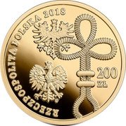 Poland 200 Zlotys Wielkopolskie Uprising 2018 MW Proof RZECZPOSPOLITA POLSKA 2018 200 ZŁ MW coin obverse Poland 200 Zlotys Wielkopolskie Uprising 2018 MW Proof RZECZPOSPOLITA POLSKA 2018 200 ZŁ MW coin obverse