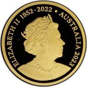 Australia 25 Dollars (In the name of Elizabeth II.6th Portrait. Fighting Kangaroos) ELIZABETH II 1953-2022 AUSTRALIA 2023 JC coin obverse