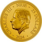 Niue 25 Dollars Marvel. Iron Man 2024 CHARLES III NIUE 25 DOLLARS 2024 JC coin obverse Niue 25 Dollars Marvel. Iron Man 2024 CHARLES III NIUE 25 DOLLARS 2024 JC coin obverse