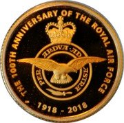 UK 25 Pounds (Elizabeth II Royal Air Force Badge) THE 100TH ANNIVERSARY OF THE ROYAL AIR FORCE PER ARDVA AD ASTRA RM 1918 - 2018 coin reverse UK 25 Pounds (Elizabeth II Royal Air Force Badge) THE 100TH ANNIVERSARY OF THE ROYAL AIR FORCE PER ARDVA AD ASTRA RM 1918 - 2018 coin reverse