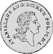 Poland 3 Groschen (Stanislaus Augustus Pattern Coin) KM# Pn73 STANISLAUS AUG D G REX POL M D L coin obverse Poland 3 Groschen (Stanislaus Augustus Pattern Coin) KM# Pn73 STANISLAUS AUG D G REX POL M D L coin obverse