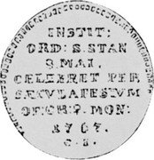 Poland 3 Groschen (Stanislaus Augustus Pattern Coin) KM# Pn76 INSTIT ORD S STAN S MAI CELEBRET PIR ... coin reverse Poland 3 Groschen (Stanislaus Augustus Pattern Coin) KM# Pn76 INSTIT ORD S STAN S MAI CELEBRET PIR ... coin reverse