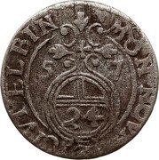 Poland 3 Polker (Karol X Gustaw Swedish Occupation) MON NOVA CIVT ELBIN 5 7 24 coin reverse Poland 3 Polker (Karol X Gustaw Swedish Occupation) MON NOVA CIVT ELBIN 5 7 24 coin reverse