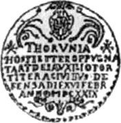 Poland 4 Ducat Torun Under Siege 1629  THORVNIA HOSTILITER OPPVGNA TA ET DEI AVXILIO FOR TITER CIVIBVS DE FENSA DIE XVI FEBR ANNO MDCXXIX coin obverse Poland 4 Ducat Torun Under Siege 1629  THORVNIA HOSTILITER OPPVGNA TA ET DEI AVXILIO FOR TITER CIVIBVS DE FENSA DIE XVI FEBR ANNO MDCXXIX coin obverse