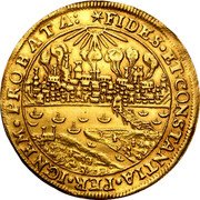 Poland 5 Ducat (Sigismund III. Torun Under Siege) FIDES ET CONSTANTIA PER IGNEM PROBATA: H-H coin reverse Poland 5 Ducat (Sigismund III. Torun Under Siege) FIDES ET CONSTANTIA PER IGNEM PROBATA: H-H coin reverse