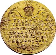 Poland 5 Ducat Torun Under Siege 1629  THORVNIA HOSTILITER OPPVGNA TA ET DEI AVXILIO FOR TITER CIVIBVS DE FENSA DIE XVI FEBR ANNO MDCXXIX coin obverse Poland 5 Ducat Torun Under Siege 1629  THORVNIA HOSTILITER OPPVGNA TA ET DEI AVXILIO FOR TITER CIVIBVS DE FENSA DIE XVI FEBR ANNO MDCXXIX coin obverse