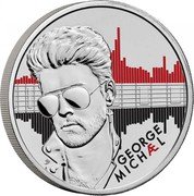 UK 5 Pounds (George Michael. Coloured) SD GEORGE MICHÆL coin reverse UK 5 Pounds (George Michael. Coloured) SD GEORGE MICHÆL coin reverse
