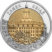 Poland 5 Zlotych Ksiaz Castle in Walbrzych 2021 MW ZAMEK KSIĄŽ NBP W WAŁBRZYCHU coin reverse Poland 5 Zlotych Ksiaz Castle in Walbrzych 2021 MW ZAMEK KSIĄŽ NBP W WAŁBRZYCHU coin reverse