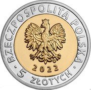 Poland 5 Zlotych Moszna Castle 2022 MW RZECZPOSPOLITA POLSKA MW 2022 5 ZŁOTYCH coin obverse Poland 5 Zlotych Moszna Castle 2022 MW RZECZPOSPOLITA POLSKA MW 2022 5 ZŁOTYCH coin obverse