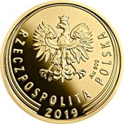 Poland 5 Zlotych (One Hundred Years of the Zloty) AU 900 MW RZECZPOSPOLITA POLSKA 2019 coin obverse Poland 5 Zlotych (One Hundred Years of the Zloty) AU 900 MW RZECZPOSPOLITA POLSKA 2019 coin obverse