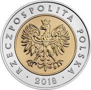 Poland 5 Zlotych Regaining Independence 2018 MW RZECZPOSPOLITA POLSKA MW 2018 coin obverse Poland 5 Zlotych Regaining Independence 2018 MW RZECZPOSPOLITA POLSKA MW 2018 coin obverse