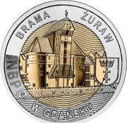 Poland 5 Zlotych The Crane Gate in Gdansk 2021 MW BRAMA ŻURAW NBP W GDAŃSKU coin reverse Poland 5 Zlotych The Crane Gate in Gdansk 2021 MW BRAMA ŻURAW NBP W GDAŃSKU coin reverse