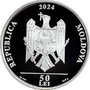 Moldova 50 Lei Martisor symbol of spring 2024  Proof 2024 REPUBLICA MOLDOVA AG 999 50 LEI 22,0 G coin obverse Moldova 50 Lei Martisor symbol of spring 2024  Proof 2024 REPUBLICA MOLDOVA AG 999 50 LEI 22,0 G coin obverse