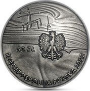 Poland 50 Zlotych 100th Anniversary of the Discovery of the Complex of Prehistoric Striped Flint Mines Krzemionki 2022 mw 50 ZŁ M/W RZECZPOSPOLITA POLSKA 2022 coin obverse Poland 50 Zlotych 100th Anniversary of the Discovery of the Complex of Prehistoric Striped Flint Mines Krzemionki 2022 mw 50 ZŁ M/W RZECZPOSPOLITA POLSKA 2022 coin obverse