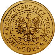 Poland 50 Zlotych White-tailed Eagle 2011 MW Y# 292 RZECZPOSPOLITA POLSKA 2011 50 ZŁ MW coin obverse Poland 50 Zlotych White-tailed Eagle 2011 MW Y# 292 RZECZPOSPOLITA POLSKA 2011 50 ZŁ MW coin obverse