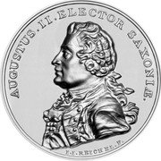Poland 50 Zlotych Augustus II. Elector of Saxony 2022 Proof AUGUSTUS. II. ELECTOR SAXONIÆ I.I. REICHEL. F. coin reverse Poland 50 Zlotych Augustus II. Elector of Saxony 2022 Proof AUGUSTUS. II. ELECTOR SAXONIÆ I.I. REICHEL. F. coin reverse