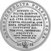 Poland 50 Zlotych (Augustus III. Elector of Saxony) 2023 50 ZŁ RZECZPOSPOLITA POLSKA coin obverse Poland 50 Zlotych (Augustus III. Elector of Saxony) 2023 50 ZŁ RZECZPOSPOLITA POLSKA coin obverse