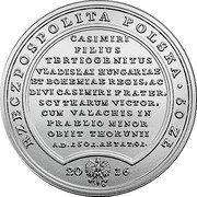 Poland 50 Zlotych John Albert 2016 MW Y# 962 RZECZPOSPOLITA POLSKA 50 ZŁ 2016 MW CASIMIRI FILIUS TERTIOGENITUS VLADISLAI HUNGARIAE ET BOHEMIAE REGIS, AC DIVI CASIMIRI F RATER, SCYTHARUM VICTOR, CUM VALACHIS IN PRAELIO MINOR OBIIT THORUNII A.D.I50I.AETAT:4L coin obverse Poland 50 Zlotych John Albert 2016 MW Y# 962 RZECZPOSPOLITA POLSKA 50 ZŁ 2016 MW CASIMIRI FILIUS TERTIOGENITUS VLADISLAI HUNGARIAE ET BOHEMIAE REGIS, AC DIVI CASIMIRI F RATER, SCYTHARUM VICTOR, CUM VALACHIS IN PRAELIO MINOR OBIIT THORUNII A.D.I50I.AETAT:4L coin obverse