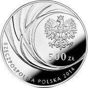 Poland 500 Zlotych Canonization of John Paul II 2014 MW Proof Y# 922 MW 500 ZŁ RZECZPOSPOLITA POLSKA 2014 coin obverse Poland 500 Zlotych Canonization of John Paul II 2014 MW Proof Y# 922 MW 500 ZŁ RZECZPOSPOLITA POLSKA 2014 coin obverse