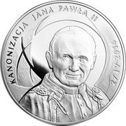 Poland 500 Zlotych Canonization of John Paul II 2014 MW Proof Y# 922 KANONIZACJA JANA PAWŁA II 27 IV 2014 coin reverse Poland 500 Zlotych Canonization of John Paul II 2014 MW Proof Y# 922 KANONIZACJA JANA PAWŁA II 27 IV 2014 coin reverse