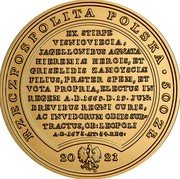 Poland 500 Zlotych (Michal Korybut Wisniowiecki) RZECZPOSPOLITA POLSKA 500 ZŁ 20 21 MW EX STIRPE VISNIOVIECIA, JAGELLONIBUS AGNATA HIEREMIAE HEROIS, ET GRISELIDIS ZAMOYSCIAE FILIUS, PRAETER SPEM, ET VOTA PROPRIA, ELECTUS IN REGEM A.D.1669.D.19.JUN: BREVIBUS REGNI CURIS, AC INVIDORUM ODIIS SUB- TRACTUS, OB: LEOPOLI A D 1673 AET 34.REG coin obverse Poland 500 Zlotych (Michal Korybut Wisniowiecki) RZECZPOSPOLITA POLSKA 500 ZŁ 20 21 MW EX STIRPE VISNIOVIECIA, JAGELLONIBUS AGNATA HIEREMIAE HEROIS, ET GRISELIDIS ZAMOYSCIAE FILIUS, PRAETER SPEM, ET VOTA PROPRIA, ELECTUS IN REGEM A.D.1669.D.19.JUN: BREVIBUS REGNI CURIS, AC INVIDORUM ODIIS SUB- TRACTUS, OB: LEOPOLI A D 1673 AET 34.REG coin obverse