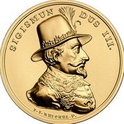 Poland 500 Zlotych (Sigismundus III) SIGISMUN DUS III I I REICHEL F coin reverse