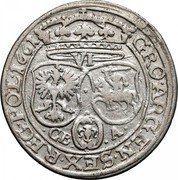 Poland 6 Groszy (Johann Casimir. Giovanni Battista) VI GRO ARGEN SEX REG POL 1661 GE A coin reverse Poland 6 Groszy (Johann Casimir. Giovanni Battista) VI GRO ARGEN SEX REG POL 1661 GE A coin reverse