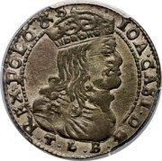 Poland 6 Groszy (Johann Casimir) IOA CASI D G REX POLO & S T L B coin obverse Poland 6 Groszy (Johann Casimir) IOA CASI D G REX POLO & S T L B coin obverse