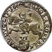 Poland 6 Groszy (Johann Casimir) VI GROS ARGEN SEX MAG DVC LIT 1664 coin reverse Poland 6 Groszy (Johann Casimir) VI GROS ARGEN SEX MAG DVC LIT 1664 coin reverse